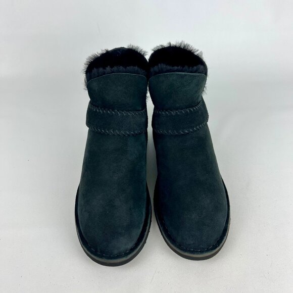 UGG Womens McKay Black Sheepskin Winter Ankle Boots Water Repellent size 7.5 - Picture 3 of 16